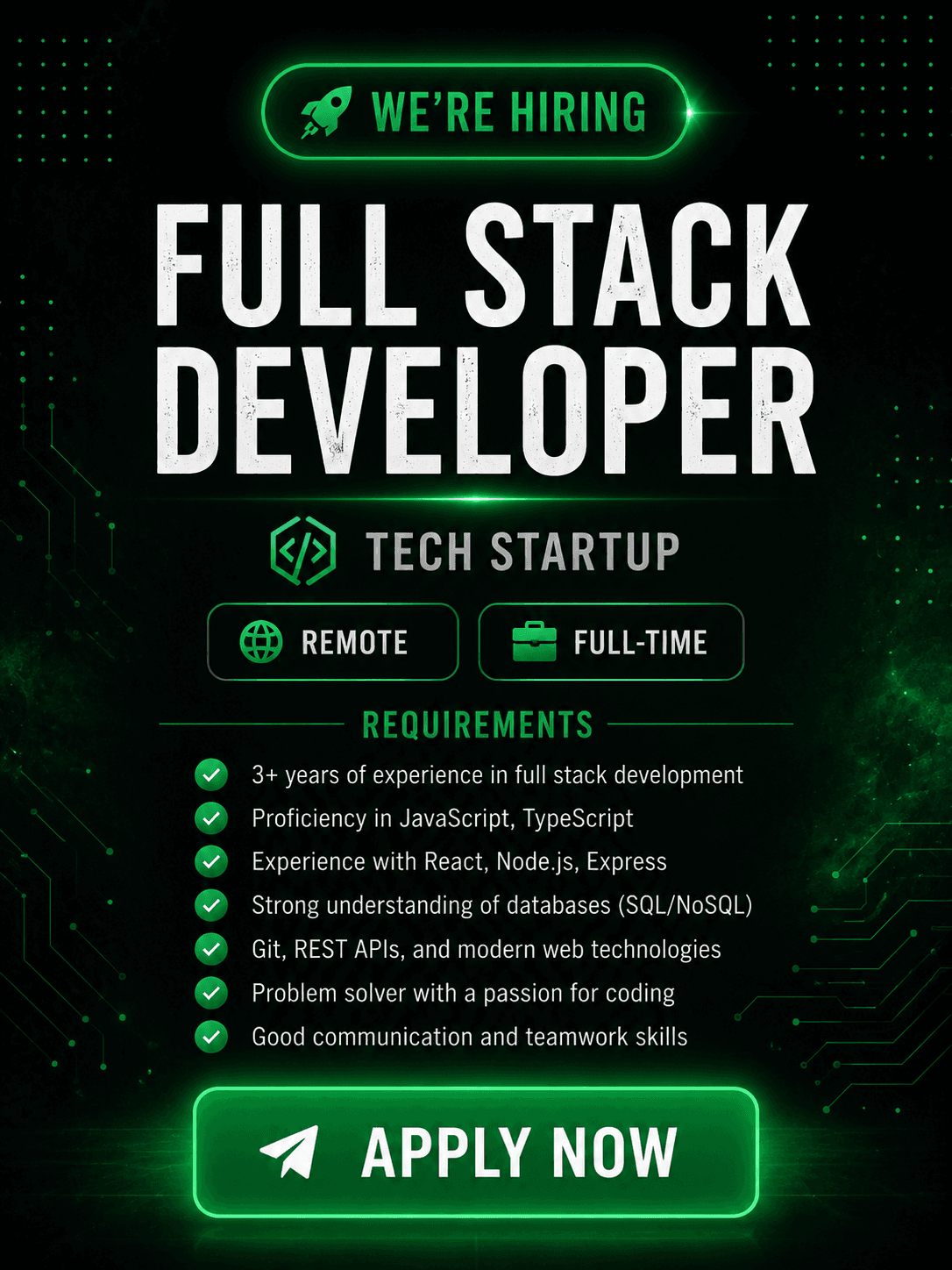 Job Posting / Hiring